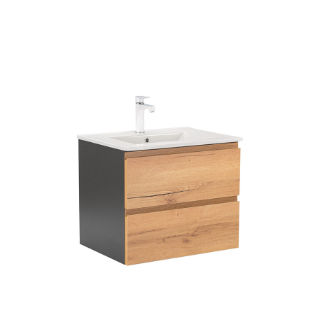 Produse temporar indisponibile - Leziter Vario Pull 60 dulap de bază cu chiuvetă stejar antracit