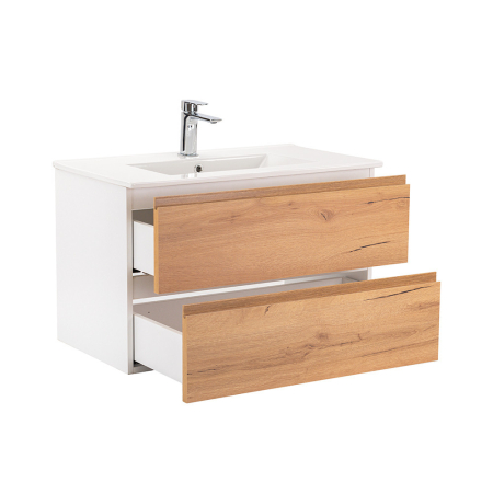 Leziter Vario Pull 80 dulap de bază cu chiuvetă stejar alb [4]