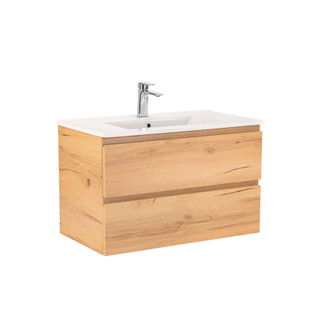 Produse temporar indisponibile - Leziter Vario Pull 80 dulap de bază cu chiuvetă stejar - stejar