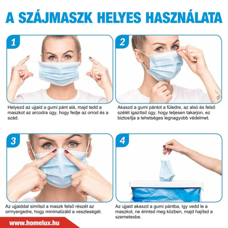 Leziter Mască bucală medicală de unică folosință cu trei straturi [3]