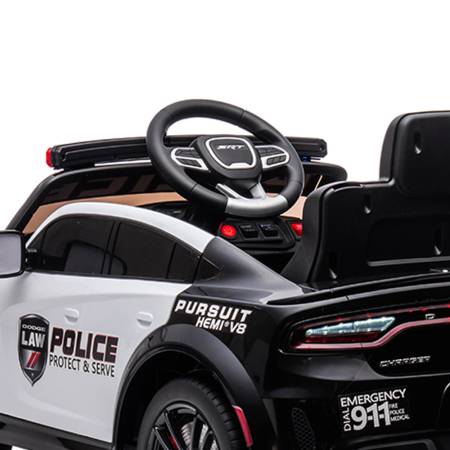 Leziter Mașină de poliție electrică Dodge neagră [9]