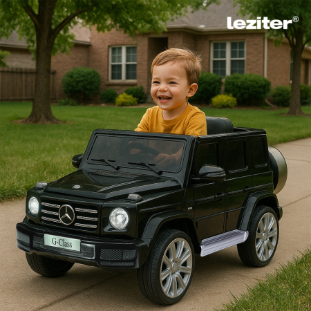 Leziter Mașină electrică Mercedes Benz G500 neagră [1]