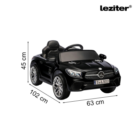 Leziter Mașină electrică Mercedes Benz SL 500 negru [2]
