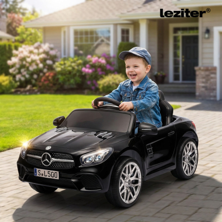 Leziter Mașină electrică Mercedes Benz SL 500 negru [1]