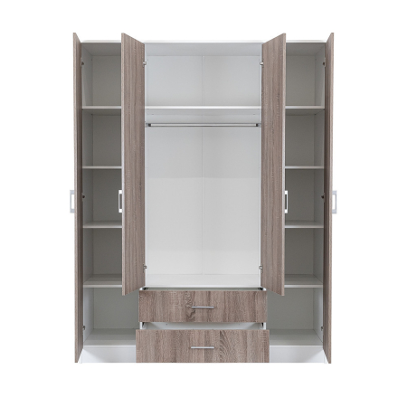 Leziter Miami dulap 160x205 cm york stejar-alb [3]