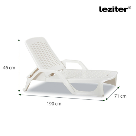 Leziter Miami pat de zi alb [2]