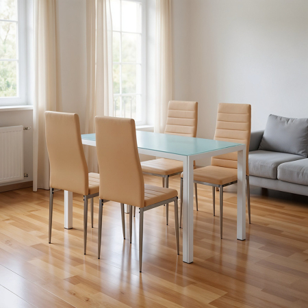 Leziter Midland 4+1 set de luat masa bej-gri [1]