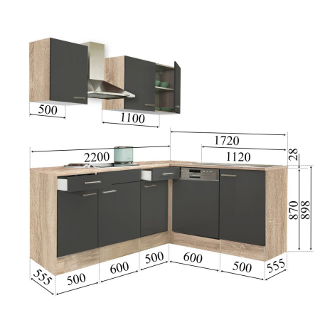 Leziter Mobilă de bucătărie de colț Yorki 220 [3]