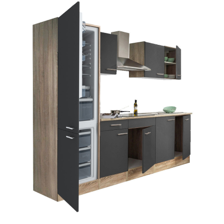 Bucătărie - Leziter Mobilă de bucătărie Yorki 270 cu congelator inferior și frigider