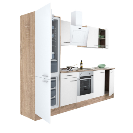 Bucătărie - Leziter Mobilă de bucătărie Yorki 270 cu cuptor inferior și frigider cu congelator inferior