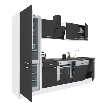 Leziter Mobilă de bucătărie Yorki 280 cu cuptor inferior și frigider cu congelator inferior [0]