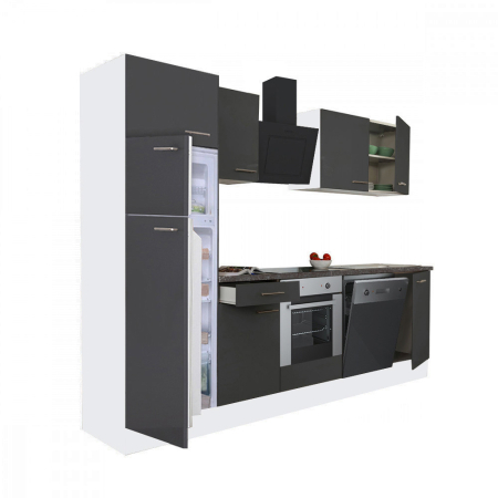 Leziter Mobilă de bucătărie Yorki 280 cu cuptor inferior și frigider cu congelator superior [0]