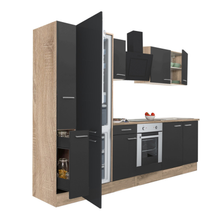 Mobilier bucătărie - Leziter Mobilă de bucătărie Yorki 300 cu cuptor inferior și frigider cu congelator inferior