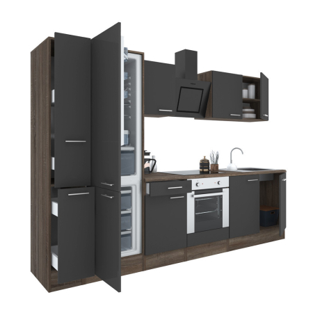 Mobilier bucătărie - Leziter Mobilă de bucătărie Yorki 300 cu cuptor inferior și frigider cu congelator inferior