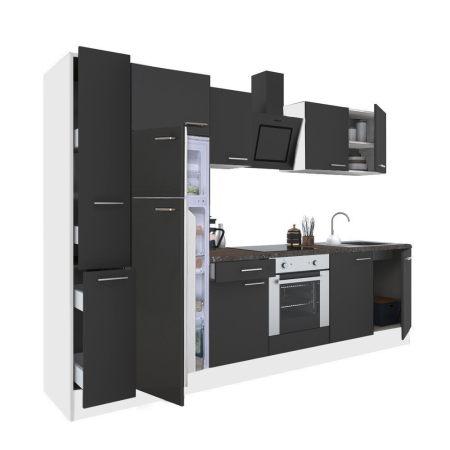 Bucătărie - Leziter Mobilă de bucătărie Yorki 300 cu cuptor inferior și frigider cu congelator superior