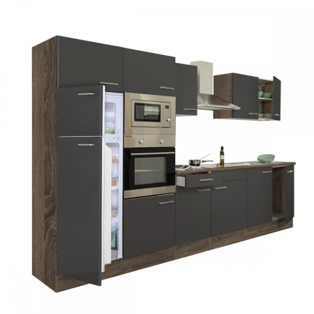 Bucătărie - Leziter Mobilă de bucătărie Yorki 330 cu frigider cu congelator superior