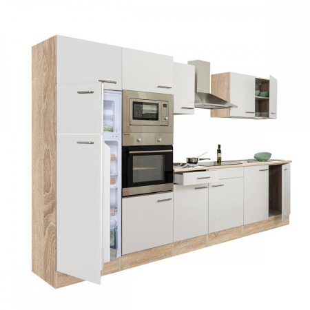 Bucătărie - Leziter Mobilă de bucătărie Yorki 330 cu frigider cu congelator superior