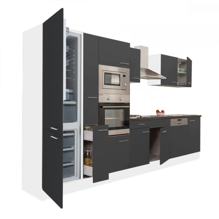 Mobilier bucătărie - Leziter Mobilă de bucătărie Yorki 370 cu congelator inferior și frigider