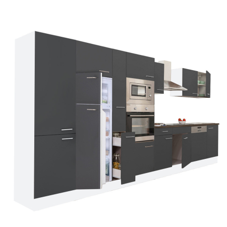 Bucătărie - Leziter Mobilă de bucătărie Yorki 430 cu frigider cu congelator superior