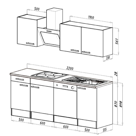 Leziter Mobilier de bucătărie Yorki 220 [5]