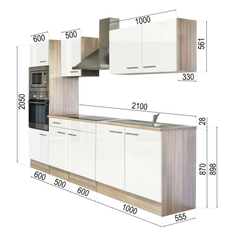 Leziter Mobilier de bucătărie Yorki 270 cu cuptor și cuptor cu microunde [8]