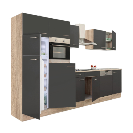 Leziter Mobilier de bucătărie Yorki 340 cu frigider cu congelator superior [1]