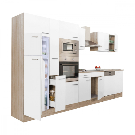 Mobilier bucătărie - Leziter Mobilier de bucătărie Yorki 370 cu frigider cu congelator superior