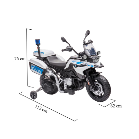 Leziter Motocicletă electrică de poliție BMW albastră [2]