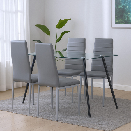 Leziter Nash 4+1 set de sufragerie gri-gri [1]