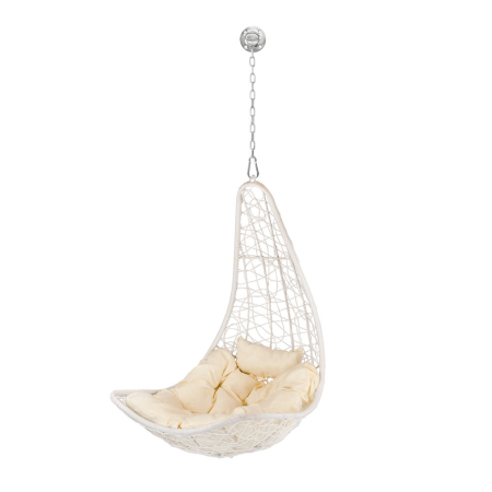 Fotoliu suspendat - Leziter Natal Easy grădină hamac scaun cu kit de fixare alb