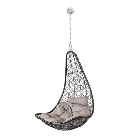 Fotoliu suspendat - Leziter Natal Easy grădină hamac scaun cu kit de fixare negru