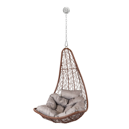 Fotoliu suspendat - Leziter Natal Easy grădină hamac scaun maro cu kit de fixare