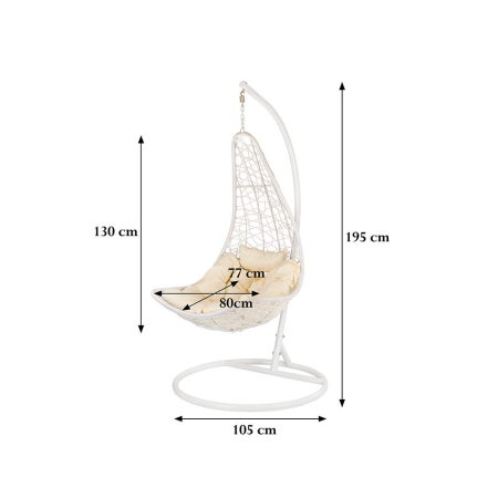 Leziter Natal grădină hamac alb [2]
