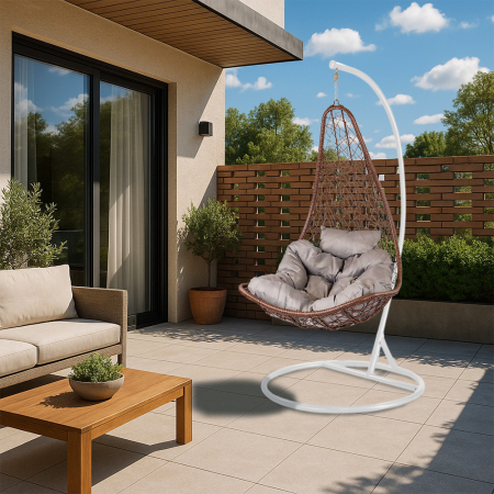 Leziter Natal grădină hamac maro-alb [1]