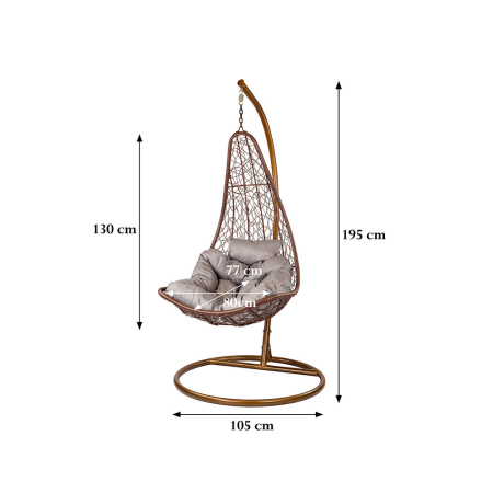 Leziter Natal grădină hamac scaun maro [2]