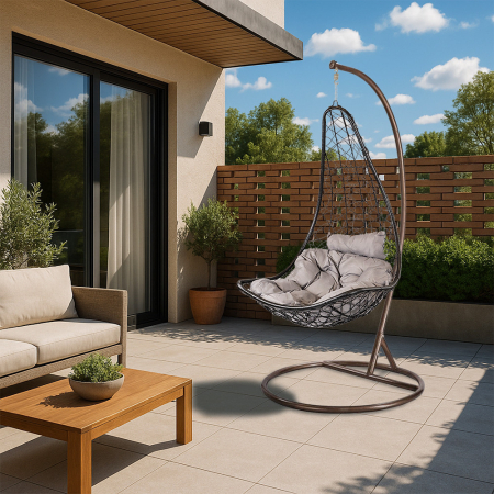 Leziter Natal grădină hamac scaun negru-maro [1]