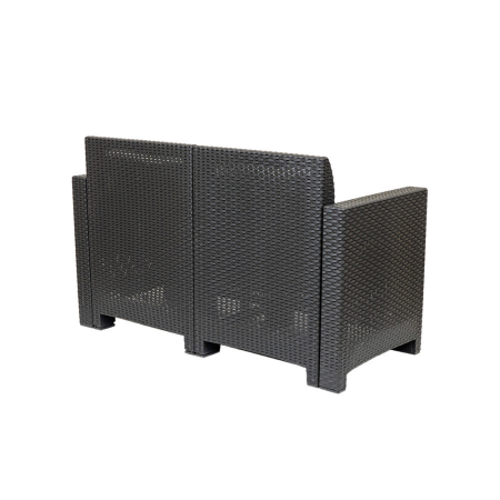 Leziter Nero canapea de grădină cu 2 locuri grafit [3]