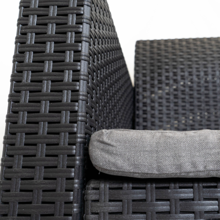 Leziter Nero canapea de grădină cu 2 locuri grafit [4]