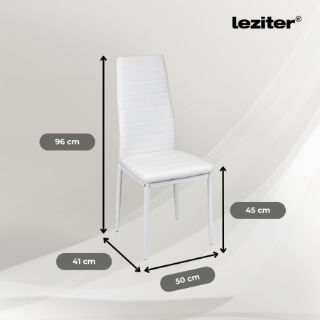 Leziter Nolen 4+1 set de sufragerie alb [3]