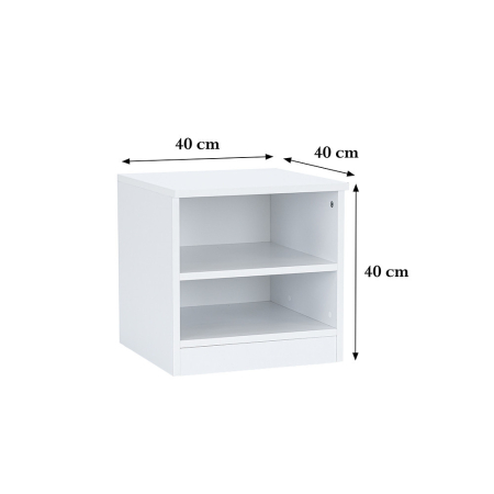 Leziter Miami noptieră deschisă 40x40 cm alb-alb [2]