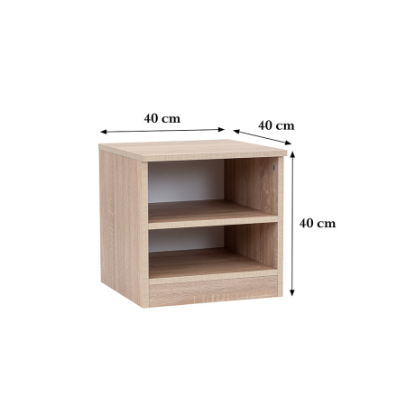 Leziter Miami noptieră deschisă 40x40 cm stejar sonoma- stejar sonoma [2]