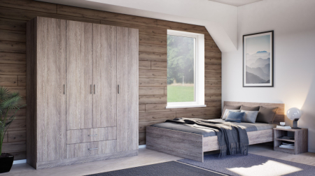 Leziter Miami noptieră deschisă 40x40 cm york stejar-york stejar [1]