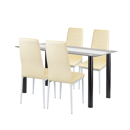 Mobilier - Leziter Norman 4+1 set de sufragerie bej