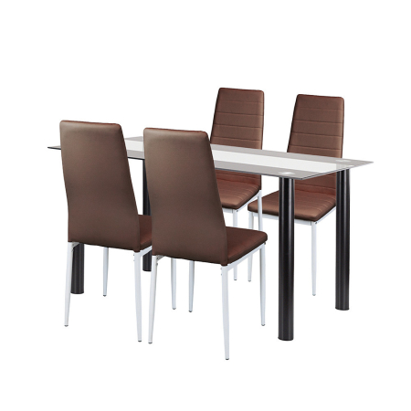 Mobilier - Leziter Norman 4+1 set de sufragerie maro
