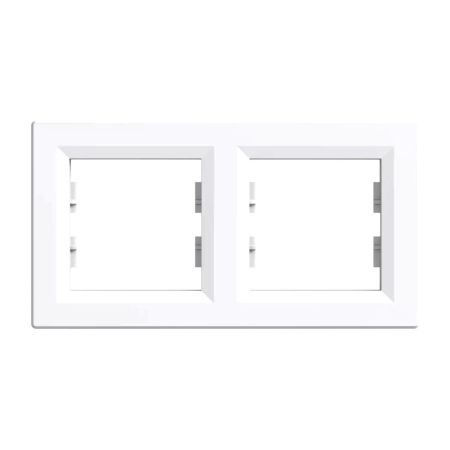 Conector, soclu - Leziter Nova cadru două orizontale alb