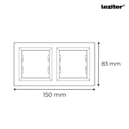 Leziter Nova cadru două orizontale alb [2]