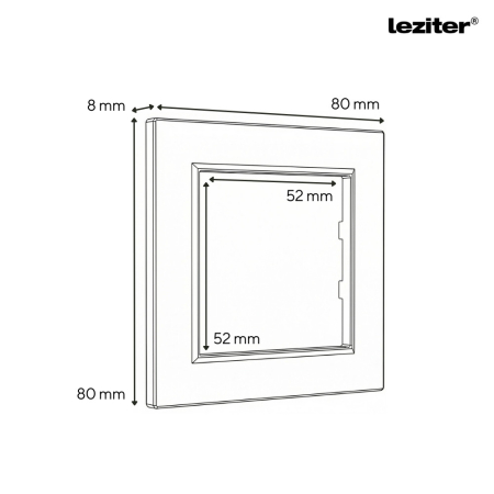 Leziter Nova cadru simplu alb [1]