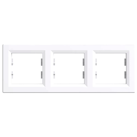 Conector, soclu - Leziter Nova cadru triplu orizontal alb