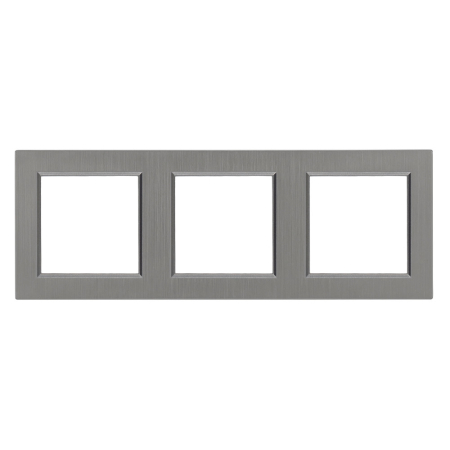 Conector, soclu - Leziter Nova cadru triplu orizontal gri