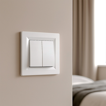 Leziter Nova candelabru comutator 105 cu cadru alb [1]